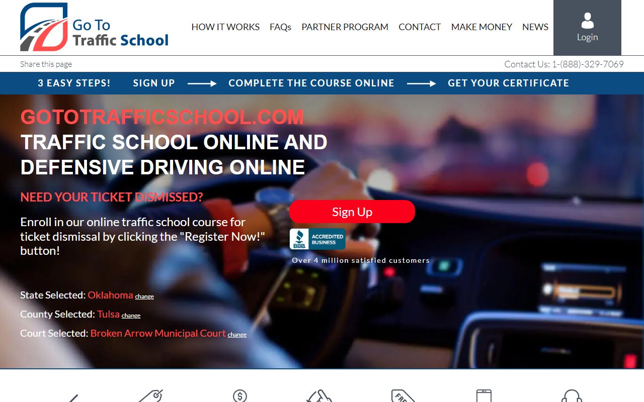 broken arrow traffic ticket records traffic school portal screenshot