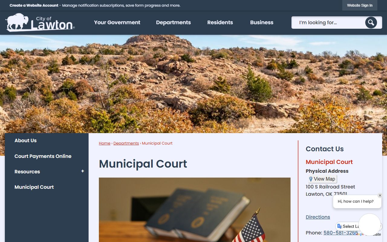 comanche county lawton municipal court traffic ticket records