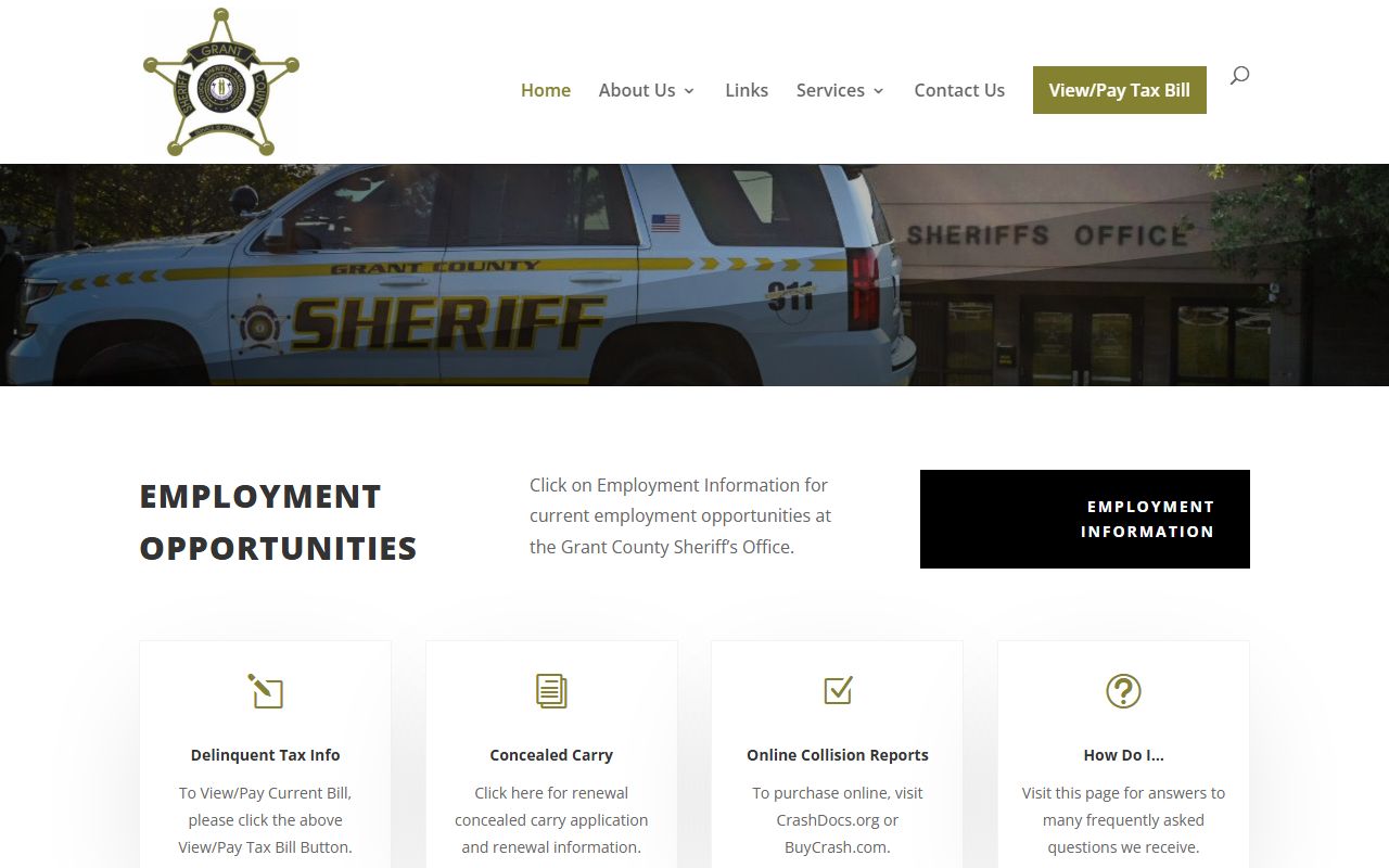 Grant County Sheriff's Office Grant County traffic ticket records