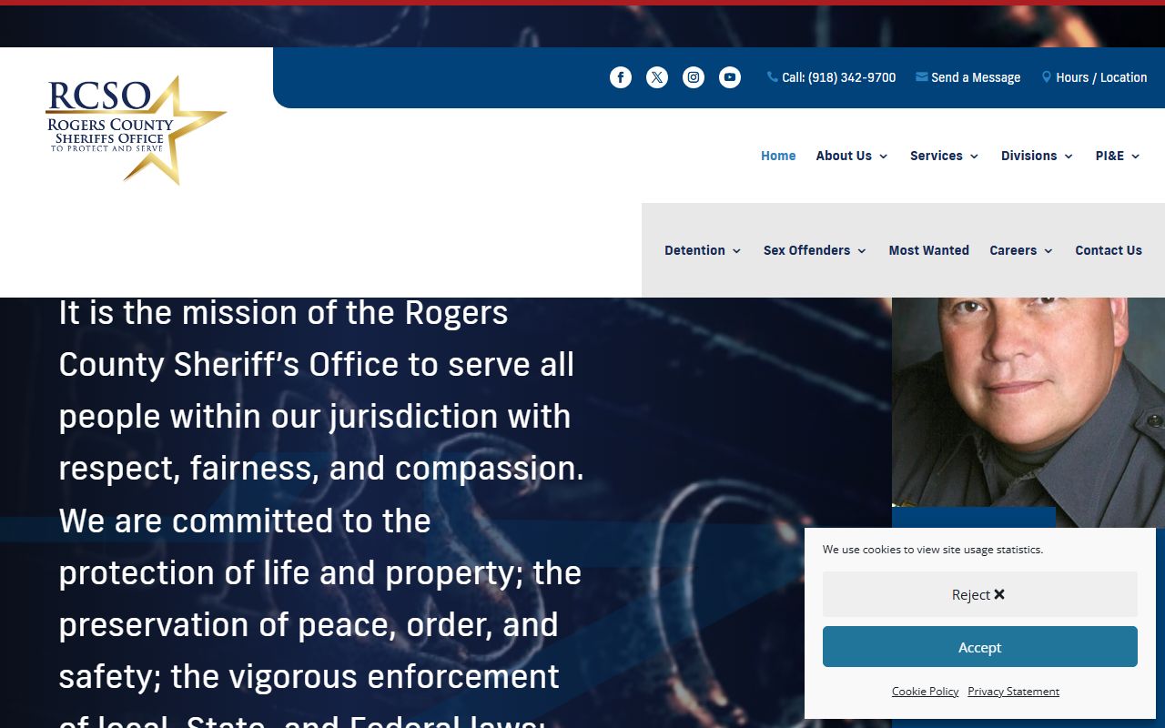 Rogers County Sheriff's Office website for traffic ticket records