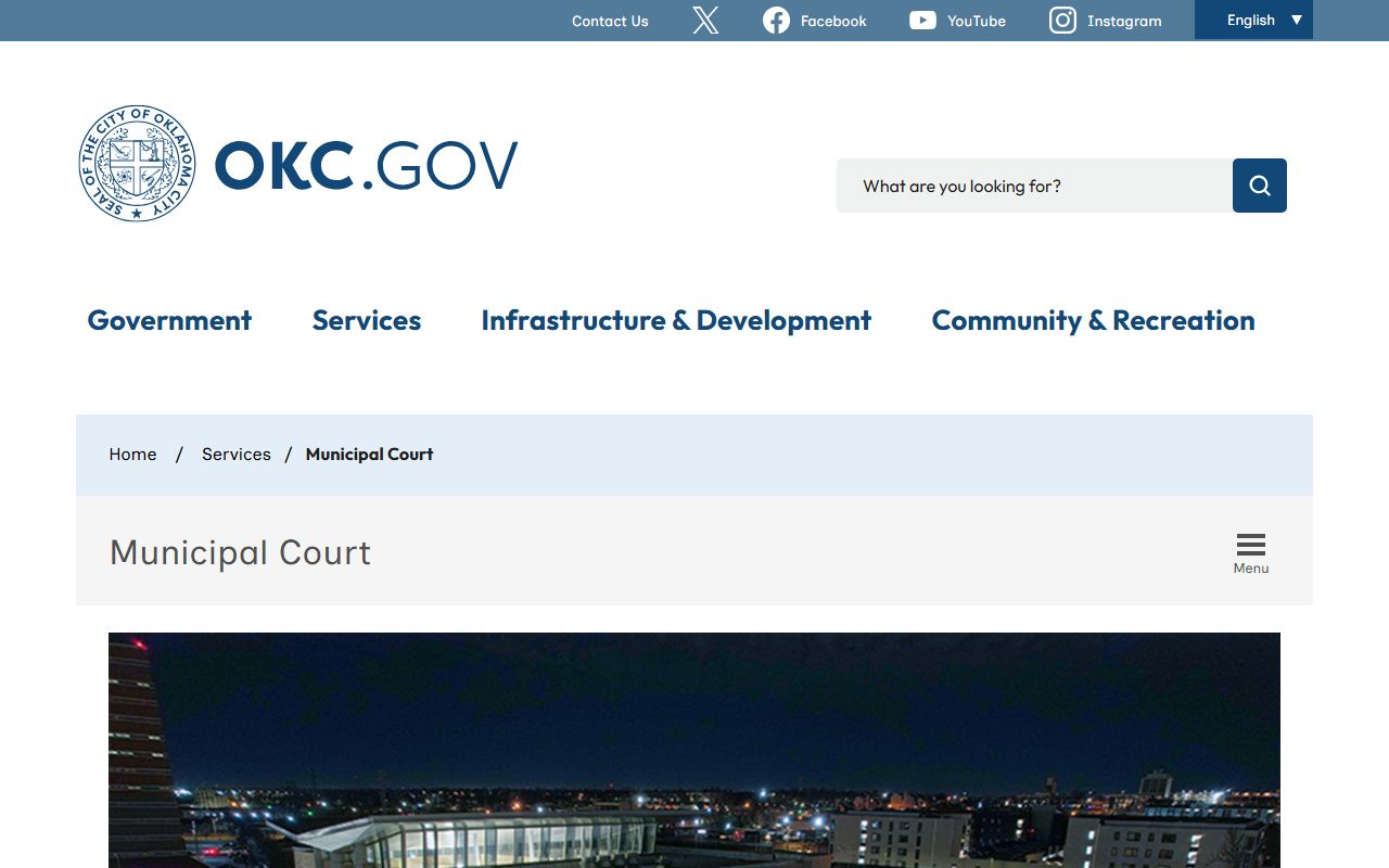 Oklahoma City Municipal Court traffic ticket records and payment portal